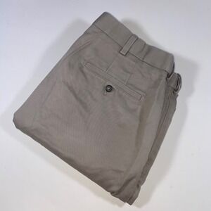 Savane Tailored 2U Comfort Waist Khaki Chino Pants Mens 36x30 Cotton Flat Front